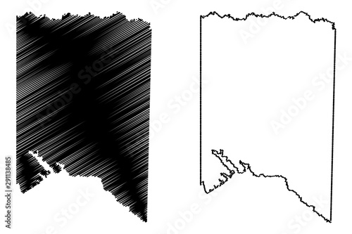 Titus County, Texas (Counties in Texas, United States of America,USA, U.S., US) map vector illustration, scribble sketch Titus map