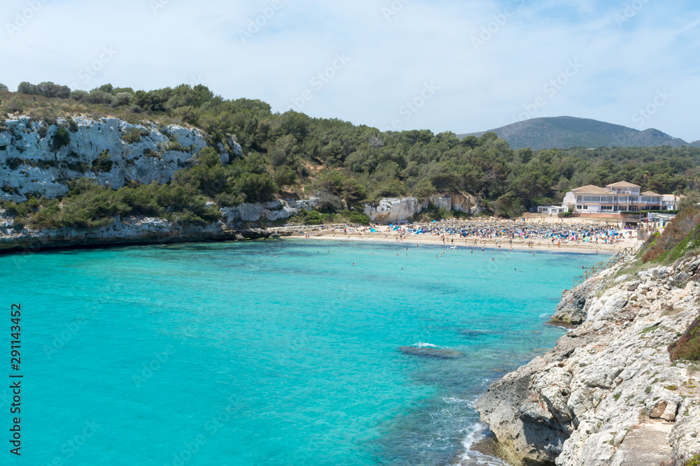 beach in the Bay of Cala Romantica in Mallorca beach in the Bay of Cala Romantica in Mallorca