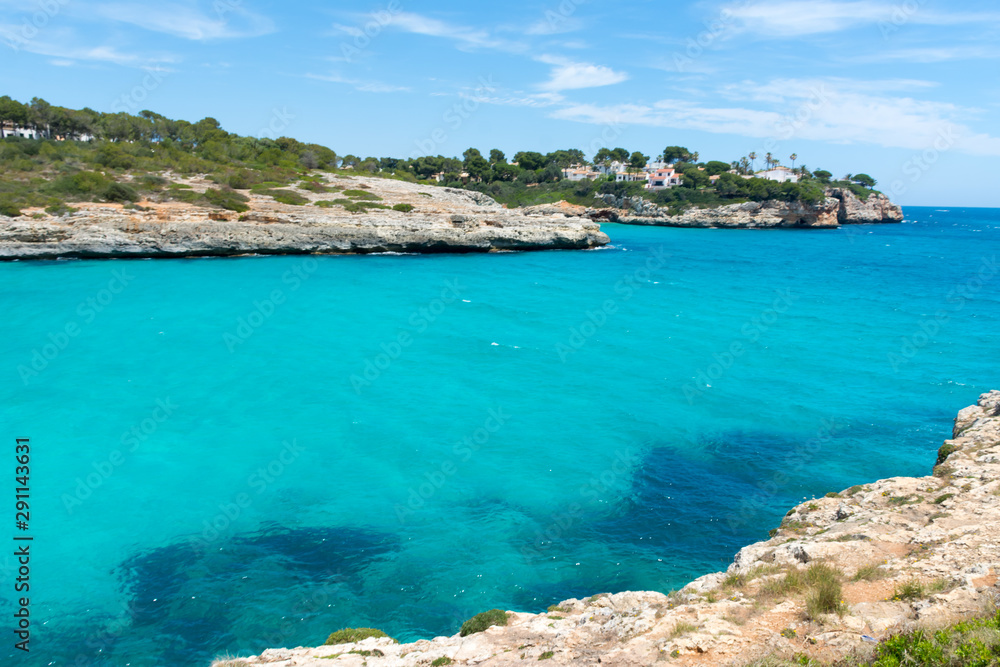 the Bay of Cala Mandia in Mallorca
