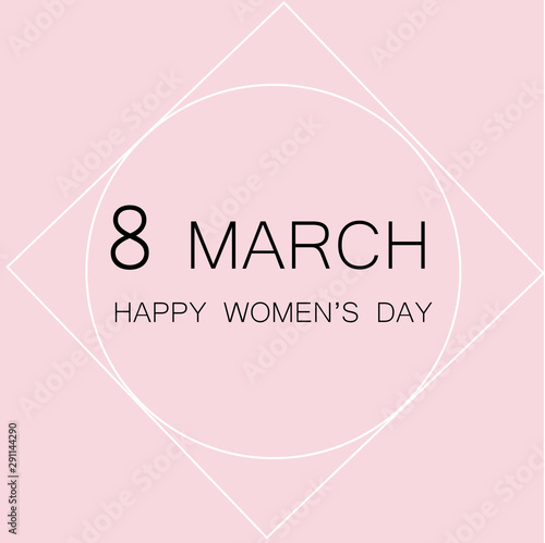 Women's day background card design, vector illustration