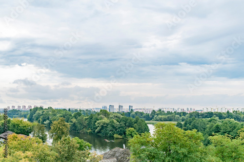 Nature view outside the city on a Sunny summer day