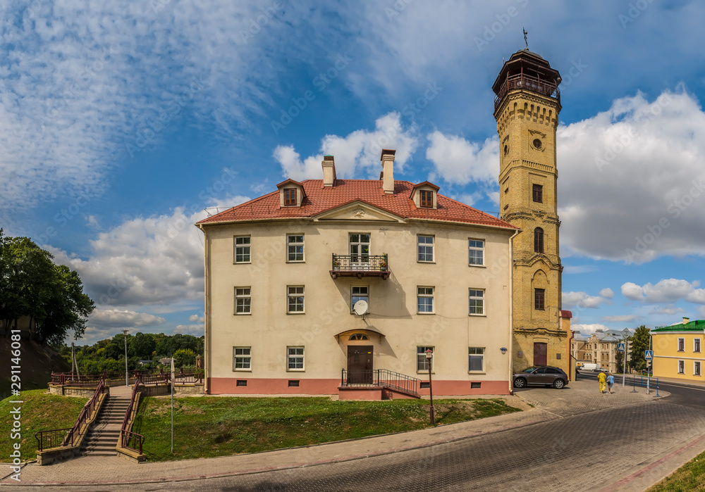 Fire tower in Grodno, an architectural monument of the 20th century, which is located on the territory of the current fire and rescue unit.