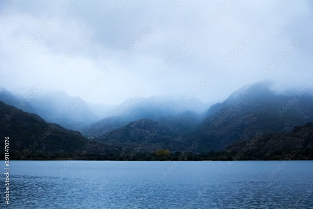View of Sanabria lake in the mountains, in Spain