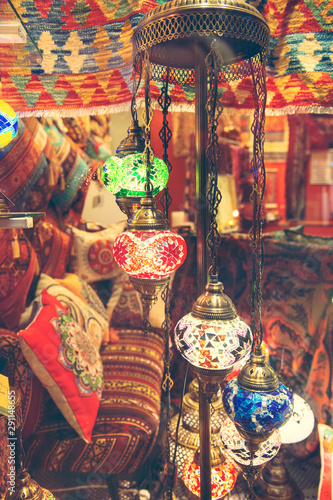 Traditional arabic lanterns on the market