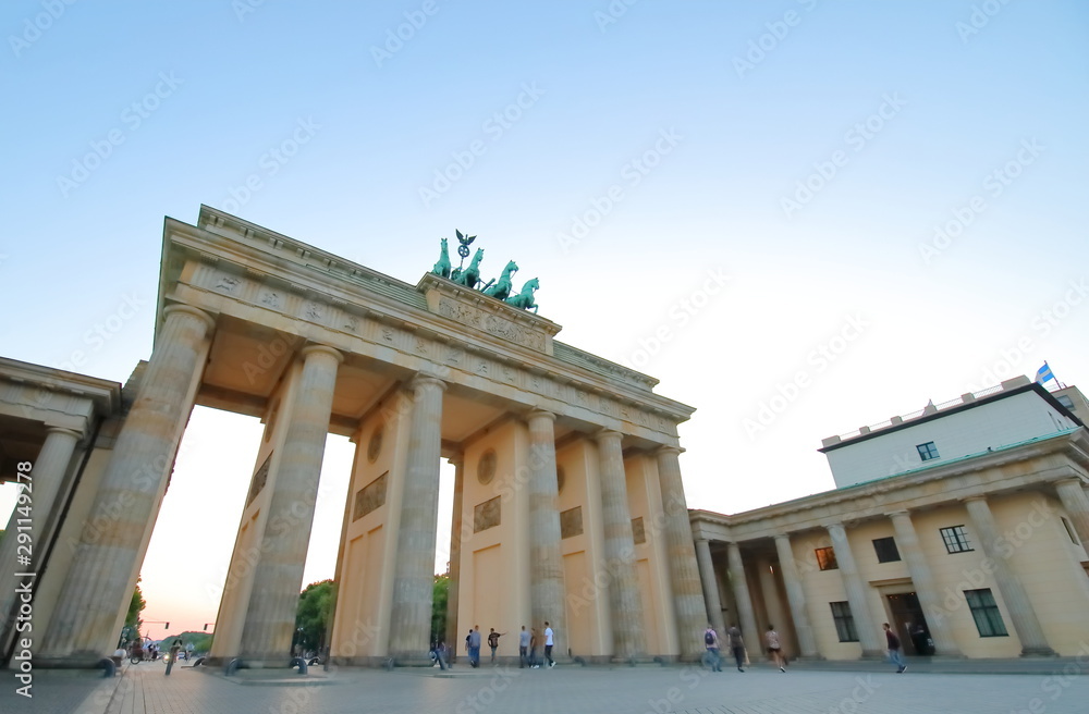 Brandenburger gate historical architecture Berlin Germany