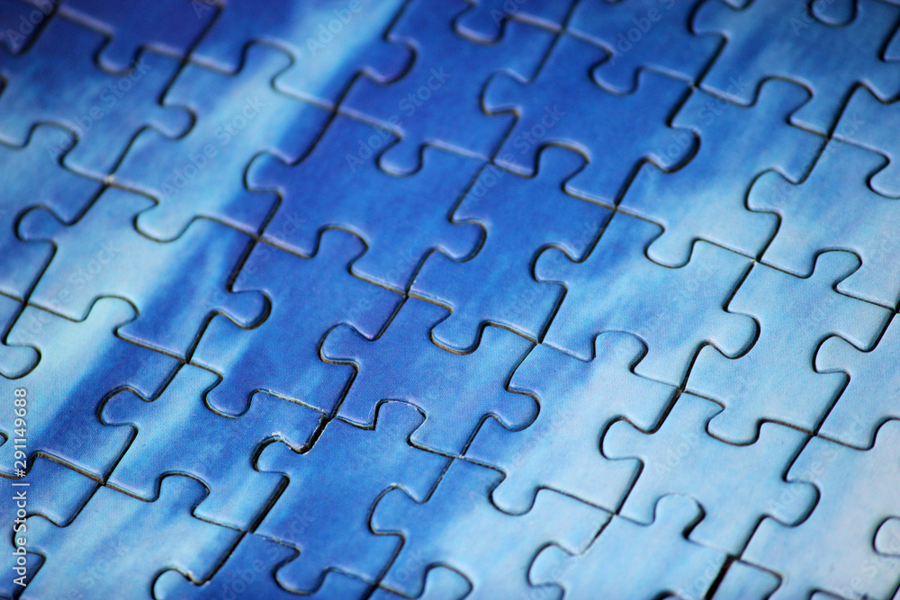 Blank puzzle with blue tint Blank puzzle with blue tint