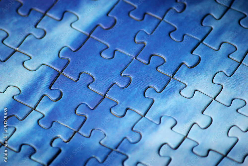 Blank puzzle with blue tint