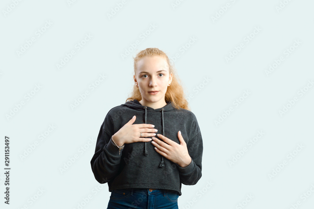 portrait happy young woman isolated portrait happy young woman isolated