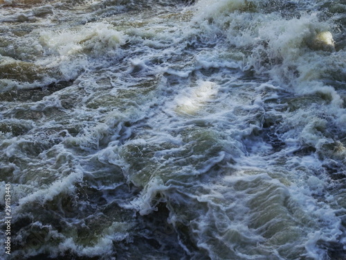 Texture of water with foam