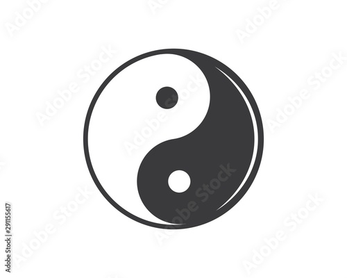 yin yang vector icon illustration design
