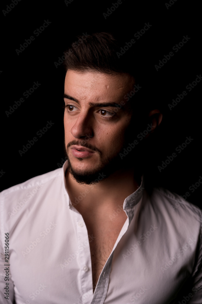 Obraz premium Portrait of a handsome casual businessman. HAndsome look into the future.