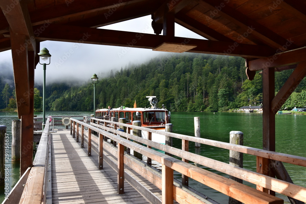 Nature reserve Berchtesgaden,Konigsee lake in Germany