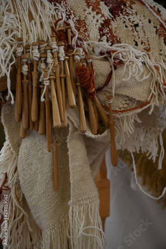 bobbin lace equipment for handmade craft detail