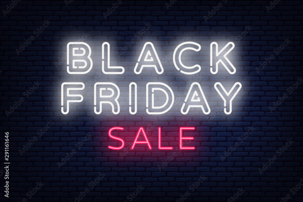 Black Friday pattern the modern design neon sign, banner, light, night bright is the light inscription. Vector illustration eps 10. Black Friday pattern the modern design neon sign, banner, light, night bright is the light inscription. Vector illustration eps 10.