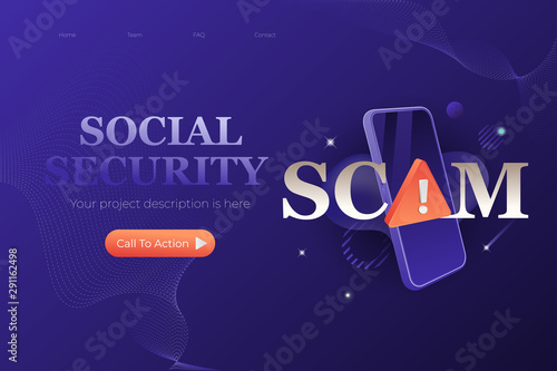 Social Security Scam Web Page Design Template