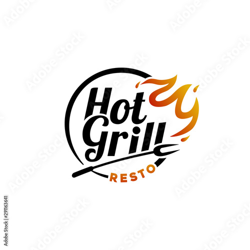 Restaurant Hot Grill Logo Templates