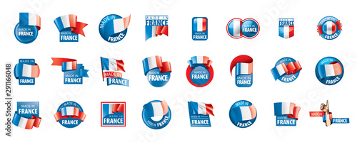 France flag, vector illustration on a white background.