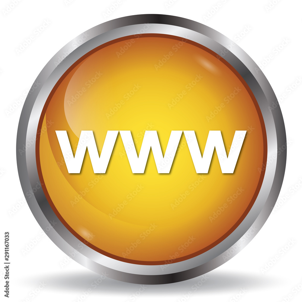 Www icon orange glossy round button Www icon orange glossy round button