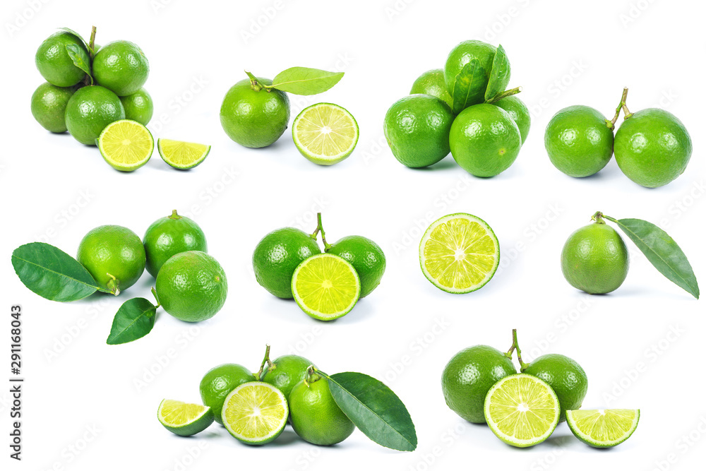 fresh lime on white background fresh lime on white background
