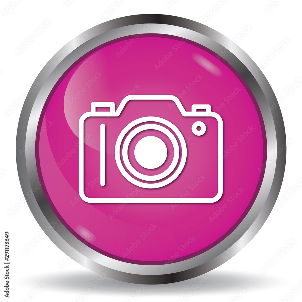 Digital camera icon pink glossy round button Stock Illustration  Adobe  Stock