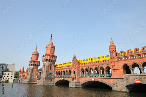 Oberbaum bridge historical architecture Berlin Germany © tktktk