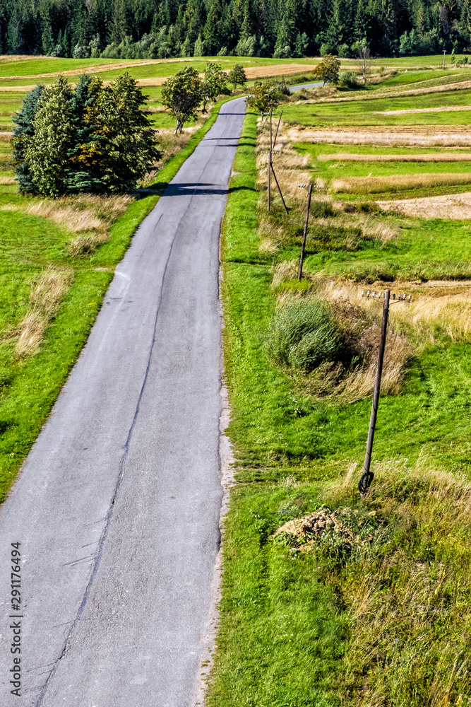 Empty road, Orava, Slovakia, natural scene