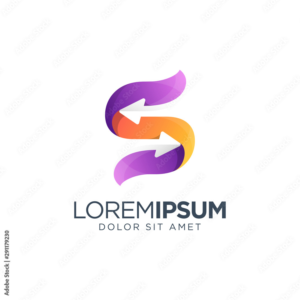 Letter S Arrow Logo Letter S Arrow Logo