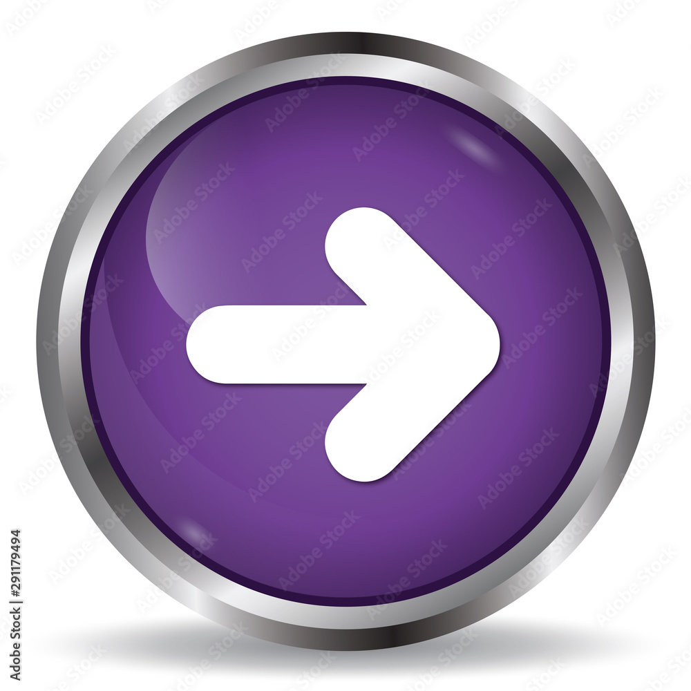 Right arrow icon purple glossy round button Right arrow icon purple glossy round button