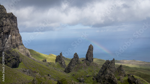 Rainbow at the Old Man of Storr Scotland