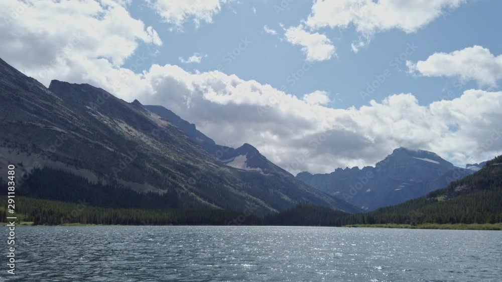 Beautiful landscape of Swiftcurrent Lake in the Many Glacier area of the famous Glacier National Park Beautiful landscape of Swiftcurrent Lake in the Many Glacier area of the famous Glacier National Park