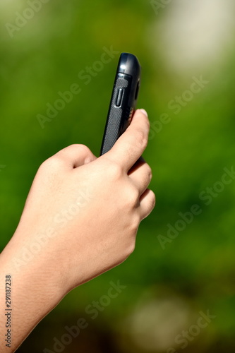 A Hand Holding Cell Phone