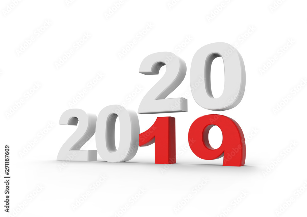 3D Render of Happy new year 2020 3D Render of Happy new year 2020