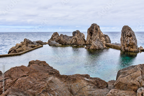 Natural lava rock pool and sea in Porto Moniz in Madeira © Brigida Soriano