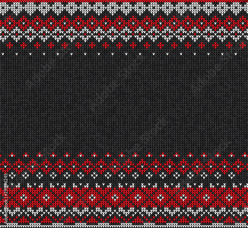 Scandinavian or Russian style knitted background.