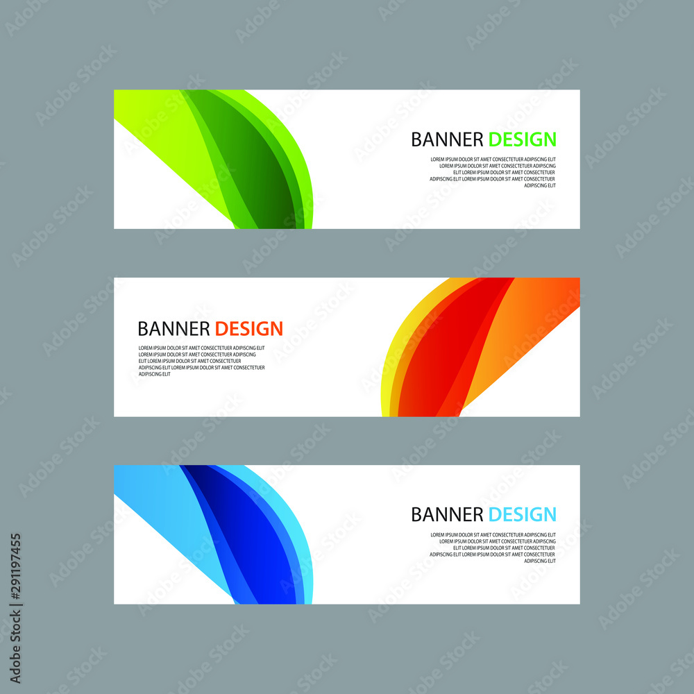 Naklejka premium Vector Abstract design banner web template