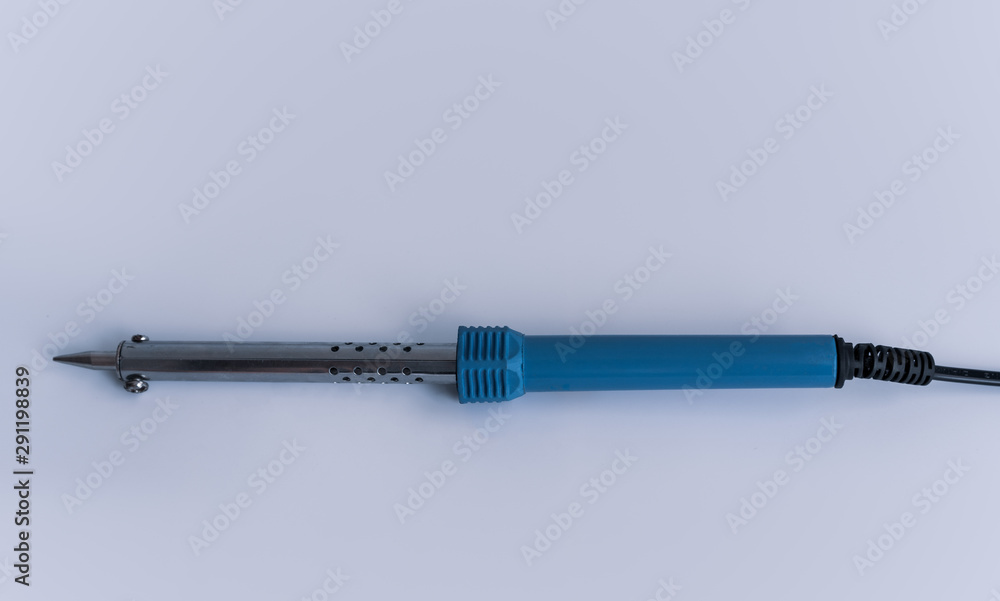 Soldering iron on a white background Soldering iron on a white background