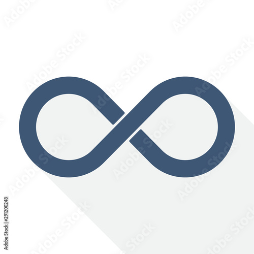 infinity vector icon, endless sign, flat design illustration for apps and webdesign
