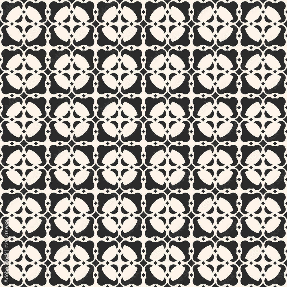 Abstract geometric black and white seamless pattern with carved delicate lattice Abstract geometric black and white seamless pattern with carved delicate lattice