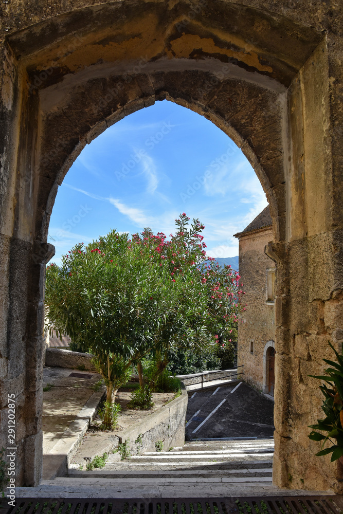 Fototapeta premium View of Alvito, a medieval town in the mountains of the Lazio region.