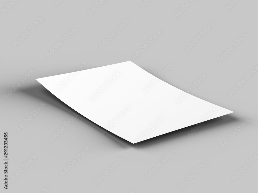 Empty paper sheet in A4 format - 3d illustration Empty paper sheet in A4 format - 3d illustration