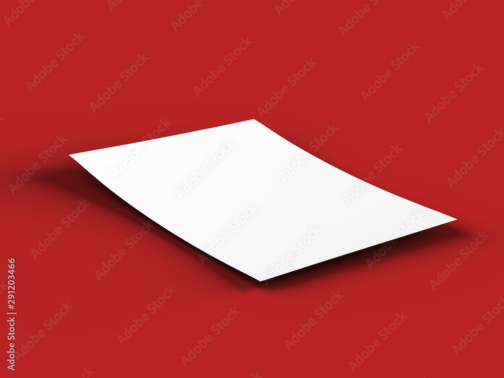 Empty paper sheet in A4 format - 3d illustration Empty paper sheet in A4 format - 3d illustration
