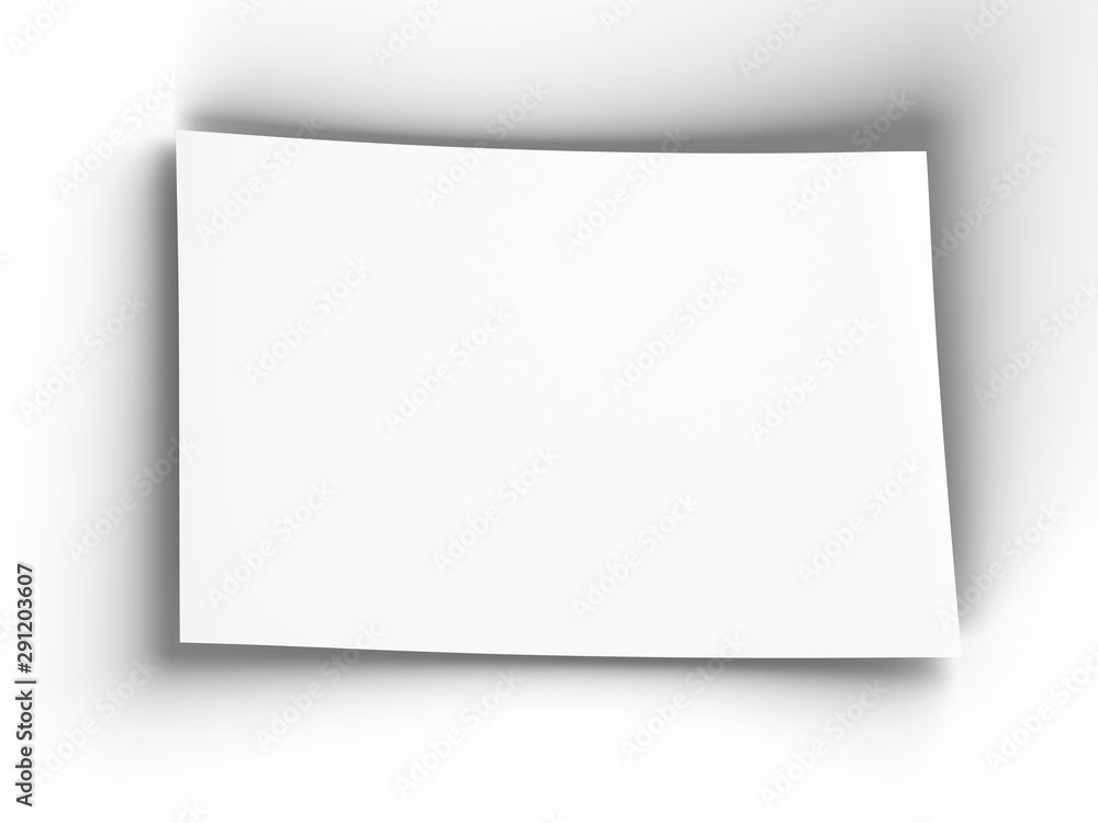 Empty paper sheet in A4 format - 3d illustration Empty paper sheet in A4 format - 3d illustration