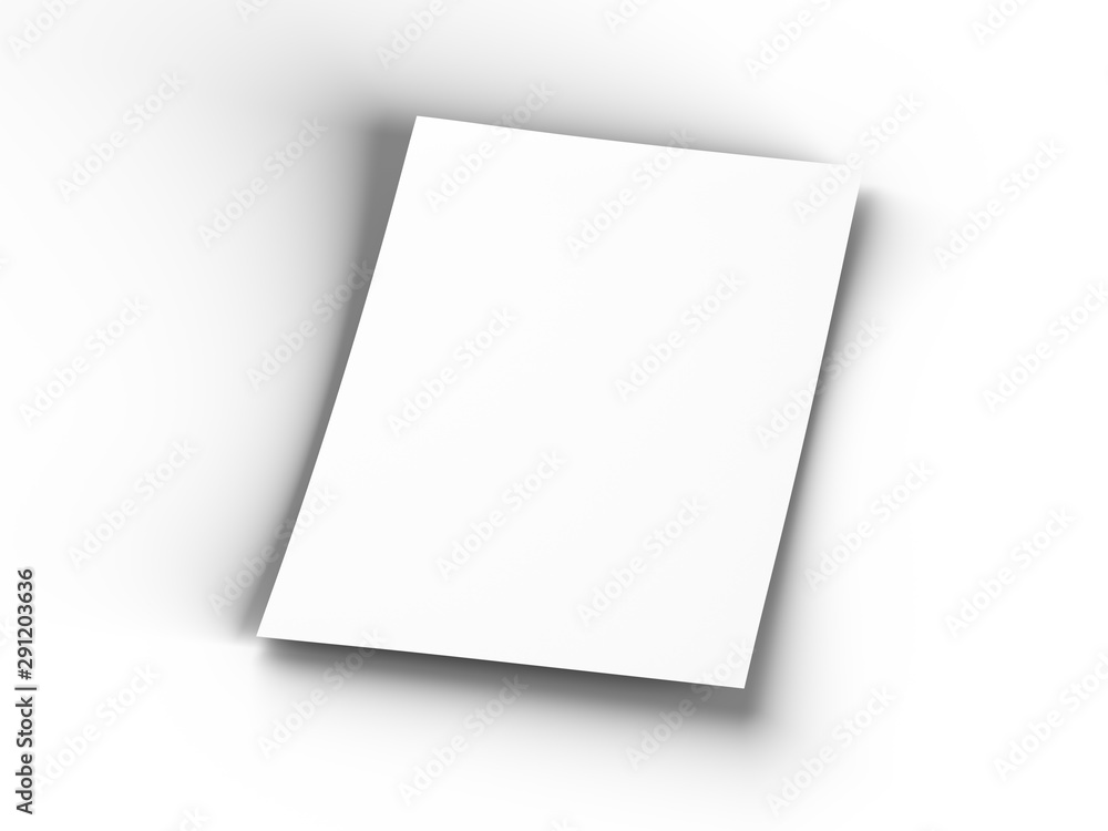 Empty paper sheet in A4 format - 3d illustration Empty paper sheet in A4 format - 3d illustration