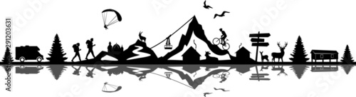 Nature Landscape Mountain Sport Vector