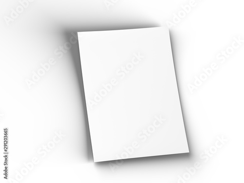 Empty paper sheet in A4 format - 3d illustration © neva