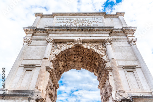 Canvas Print Arch of Titus on Via Sacra, Roman Forum, Rome, Italy