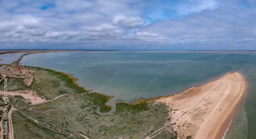 L'Aiguillon sur mer (Vendée, France) - Vue aérienne de la pointe de l'Aiguillon