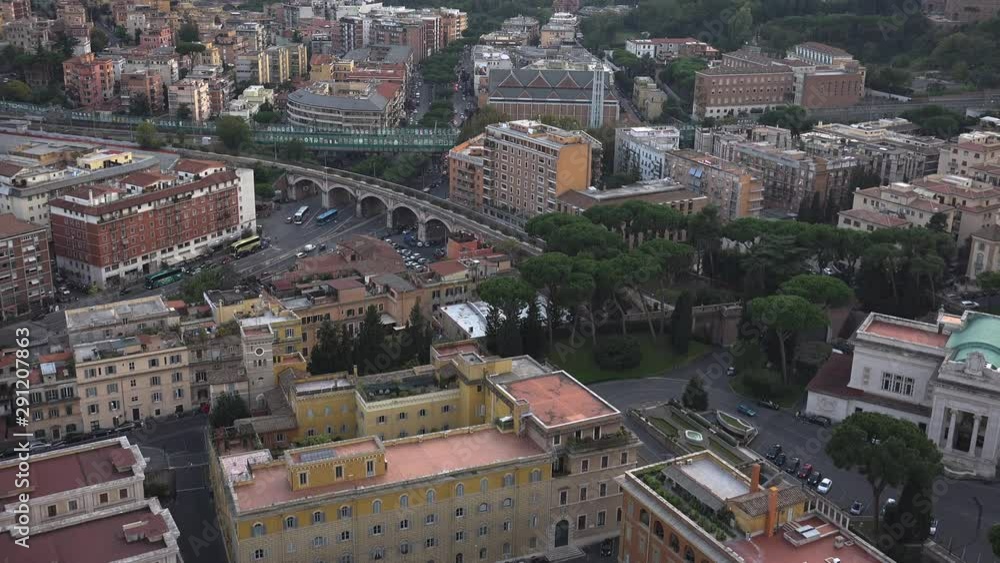 Aerial view of St.Peters Square and surroundings, Rome, Vatican. Aerial view of St.Peters Square and surroundings, Rome, Vatican.