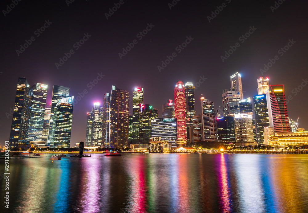 シンガポール　マリーナベイ　夜景