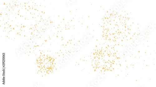 Gold fireworks isolated on white background. Celebration, holidays, party decoration.